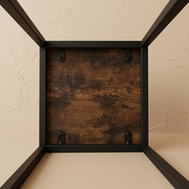 2 darab különböző magasságú négyzet alakú virágtartó készlet, méret: 24 x 24 x 60 cm, sötétbarna