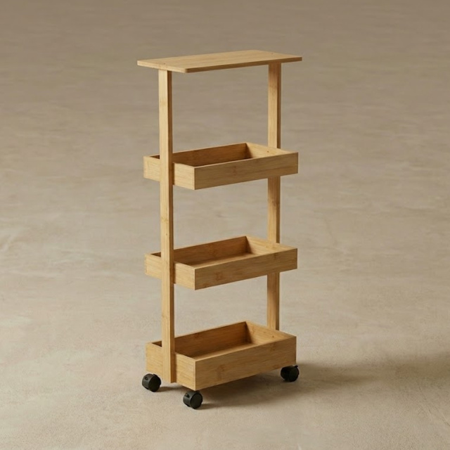 HYGA kerekes konyhai polc, 87,5 cm