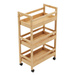Bambusz polc kerekeken, 45,3 x 22 x 80 cm