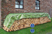 Erkélyvédő vadborostyán mintával - 500 x 85 cm, vadborostyán