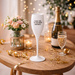 SUPERGLAS pezsgőspohár nyomtatott mintával, KOZIOL, LA VIE EST NULLE SANS BULLE