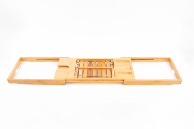 Bambusz fürdőkád polc, kihúzható, 70-105 cm