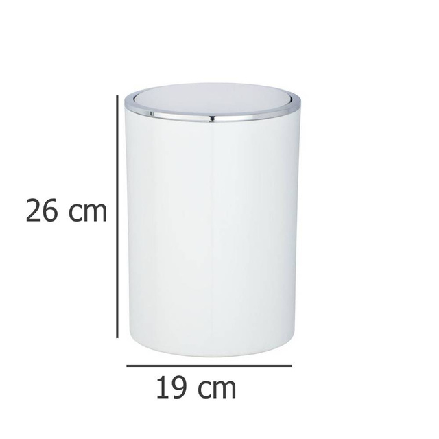 INCA szemetes, 5 L, WENKO, fehér