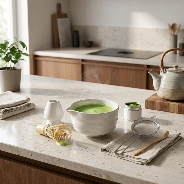 Porcelán matcha készlet PORCE, 5 részes