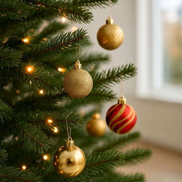 Többszínű díszgömbök különböző kivitelben, Ø 4 cm, 12 db.