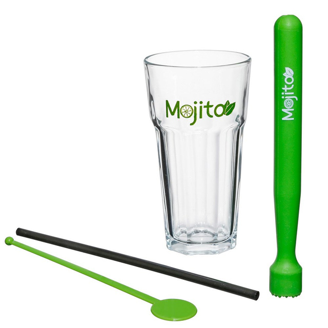 MOJITO poharak, 13 darabos készlet, mojito ital, poharak hideg italokhoz