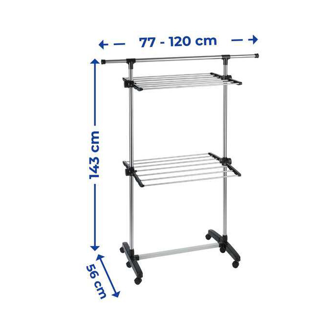 Rozsdamentes acél ruhaszárító, 77-120 cm