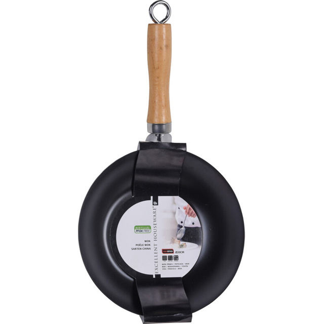 Szénacél wok, Ø 20 cm