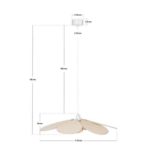NAYA mennyezeti lámpa, Ø 72 cm 