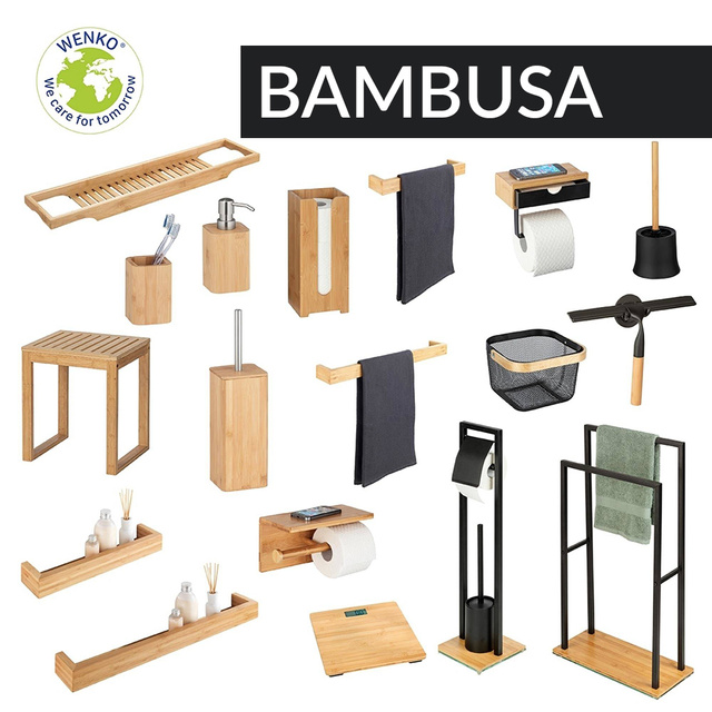 BAMBUSA toalettpapír tartó bambusz fiókkal, WENKO