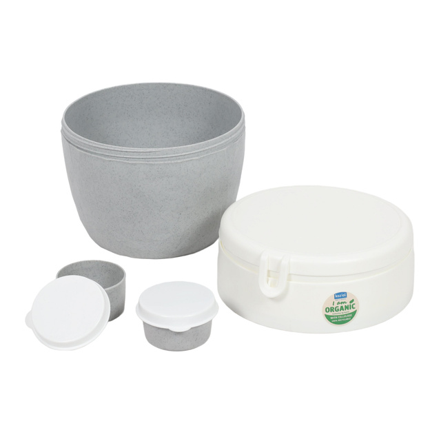 Reggeliző doboz, salátás és öntetes tároló BENTOBOX L, 3 elem, KOZIOL