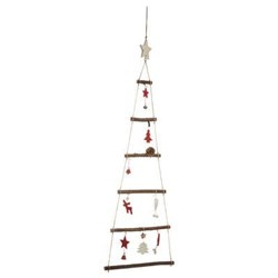 Fali fenyőágakból készült karácsonyfa, 83 cm
