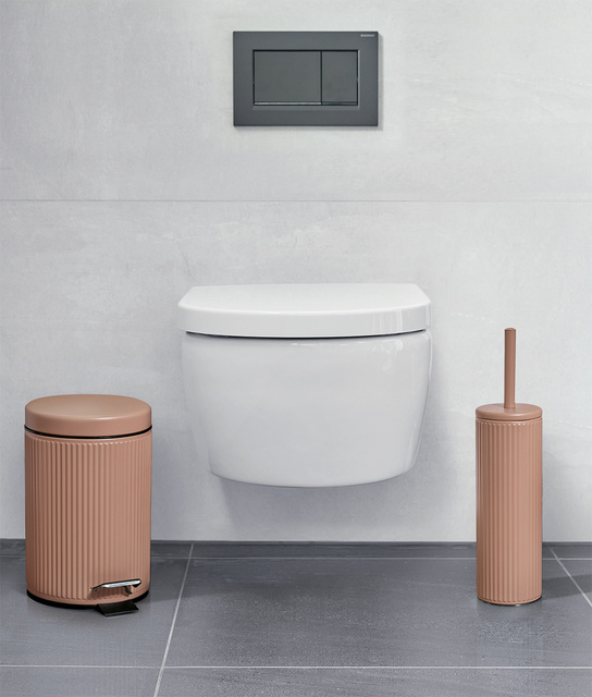 WC-kefe fém tartóval BRASS TONE, Ø 9,7 cm