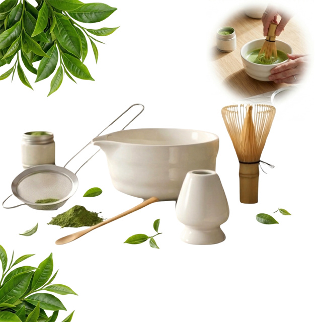 Porcelán matcha készlet PORCE, 5 részes