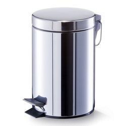 Fürdőszobai kosár, szemetes - 3 l, fényes acél, ZELLER, fém