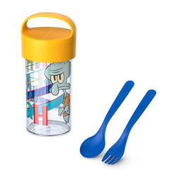 Snack- és kulacstartó 500 ml evőeszközzel Buddy Snack SpongeBob, KOZIOL