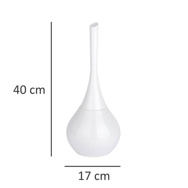 FLAKON WC-kefe tartó + WC-kefe, WENKO, fehér