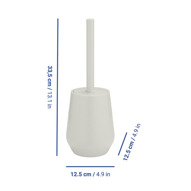 WC kefe tartóval VARA, 12,5 x 12,5 x 33,5 cm, fehér