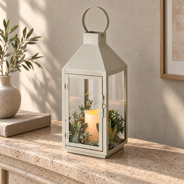 LED lámpás MAGALUF időzítővel, 16 × 16 × 41 cm