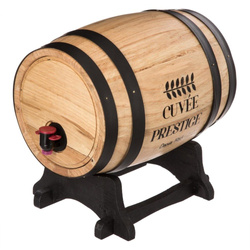 Boroshordó adagolóval, fából készült hordó, 5,5 L