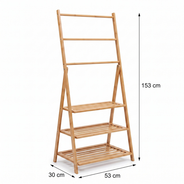 Bambusz polc, 53 x 30 x 153 cm