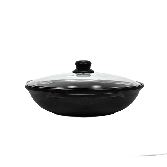 Wok üvegtetővel, Ø 32 cm