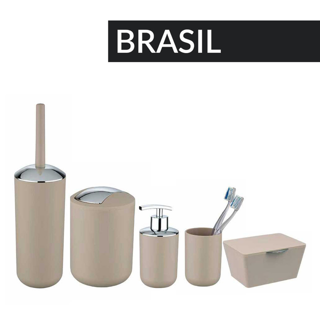 BRASIL kefe tartó + WC kefe, WENKO, bézs