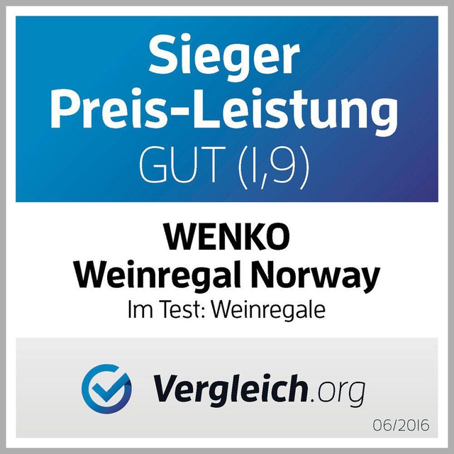 Fából készült NORWAY borállvány - 12 palack, WENKO
