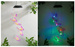 Napelemes függő lámpa, LED pillangók, szélcsengő, 78 cm