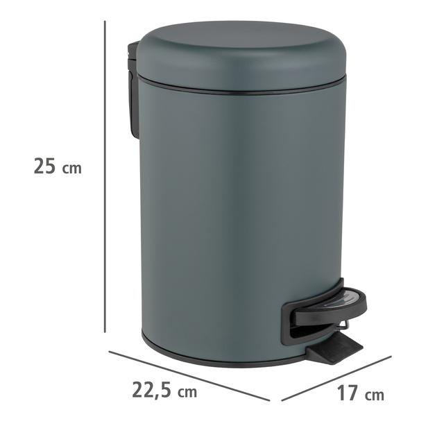 Modern fürdőszobai szemetes pedállal, 3 l, WENKO