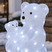 LED világító medve, akril kültéri dekoráció, 56 LED, magasság 44 cm