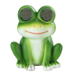 Napelemes kerti figura béka LED, világító szemekkel, 11,8 cm x 13,5 cm