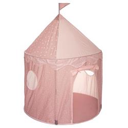 Gyerek sátor, Ø 100 cm, poliészter, rózsaszin